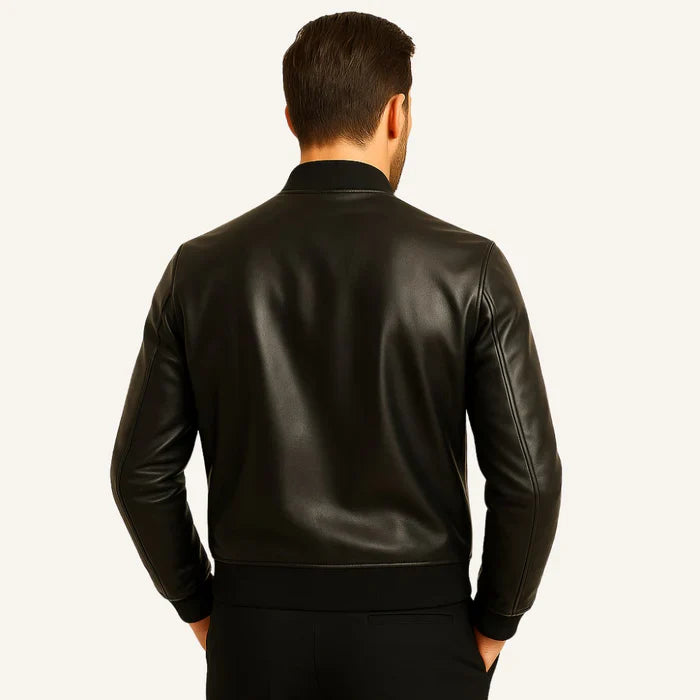 Chaqueta de Cuero + Reloj italiano